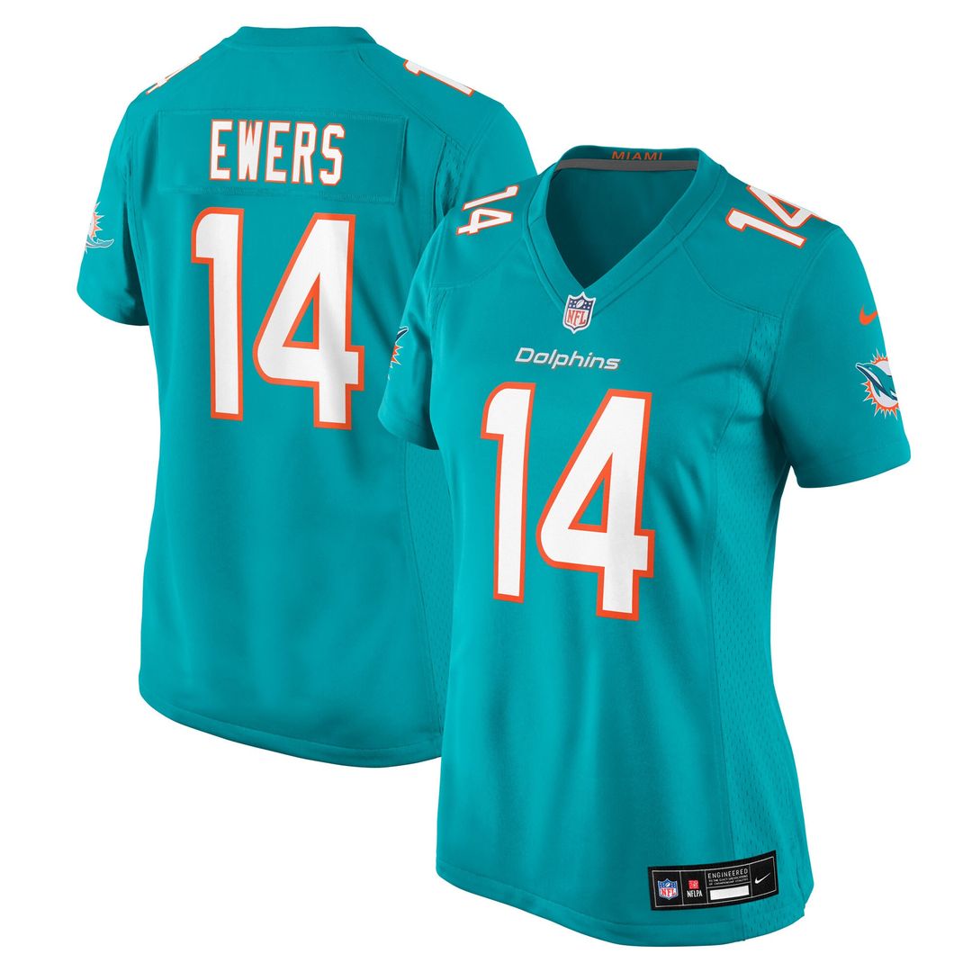 Quinn Ewers Miami Dolphins Nike Women's Team Game Jersey - Aqua Official NFL Team Apparel Football Fan Gear