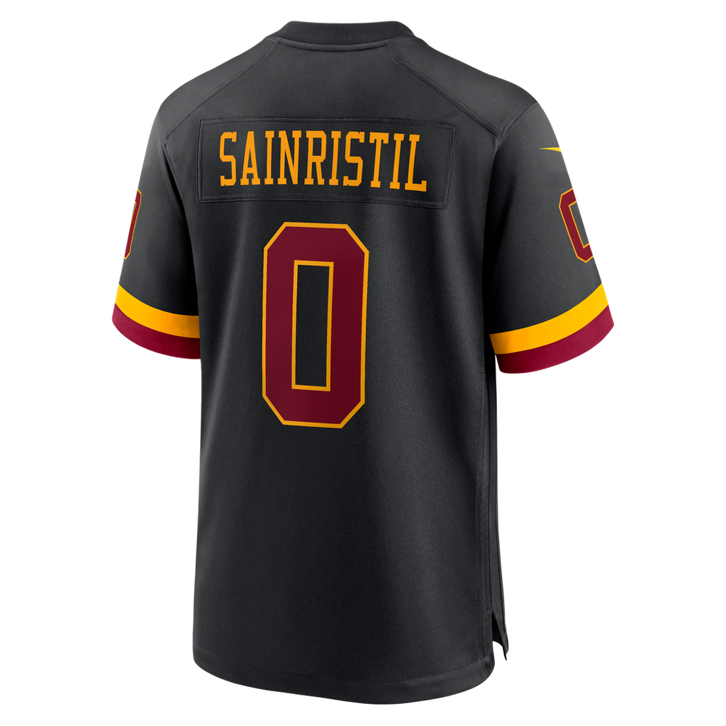 Mike Sainristil Washington Commanders Nike Hail Raiser Alternate Game Jersey - Black Official NFL Team Apparel Football Fan Gear