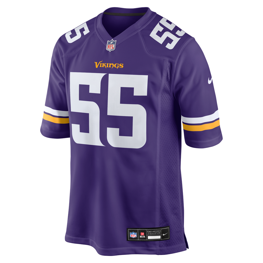 Eric Wilson Minnesota Vikings Nike Team Game Jersey - Purple Official NFL Team Apparel Football Fan Gear