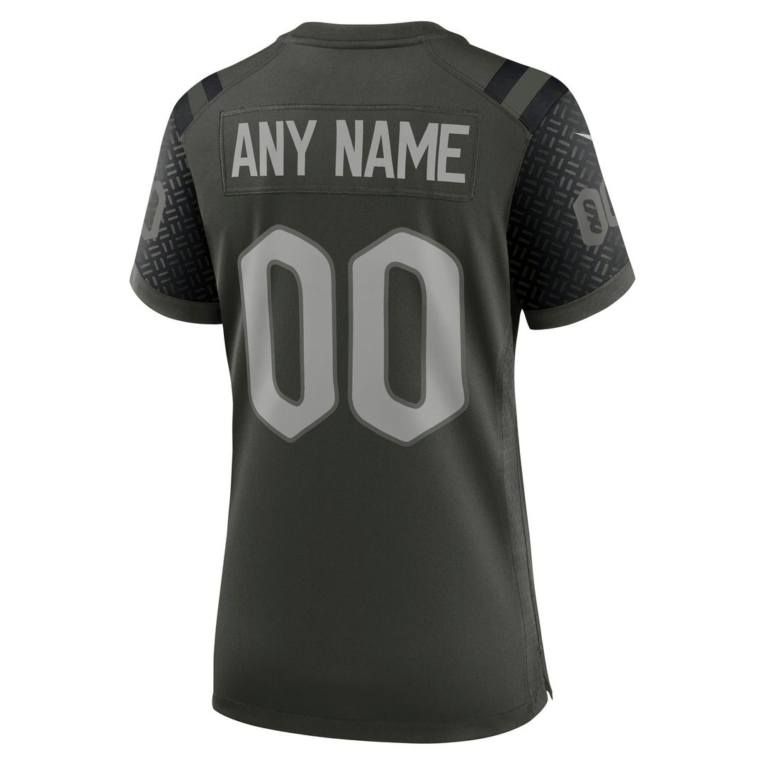 New York Jets Nike Women's 2025 Rivalries Collection Custom Game Jersey - Gotham Green Official NFL Team Apparel Football Fan Gear