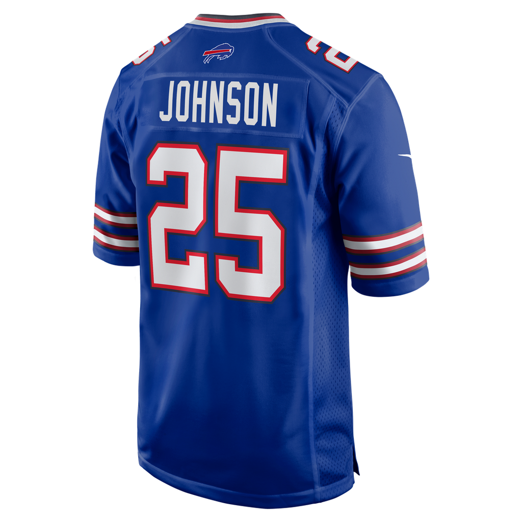 Ty Johnson Buffalo Bills Nike Team Game Jersey - Royal Official NFL Team Apparel Football Fan Gear