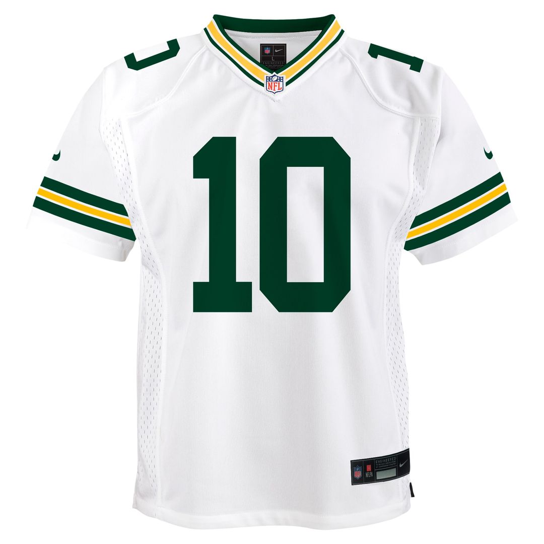 Jordan Love Green Bay Packers Nike Youth Game Jersey - White Official NFL Team Apparel Football Fan Gear