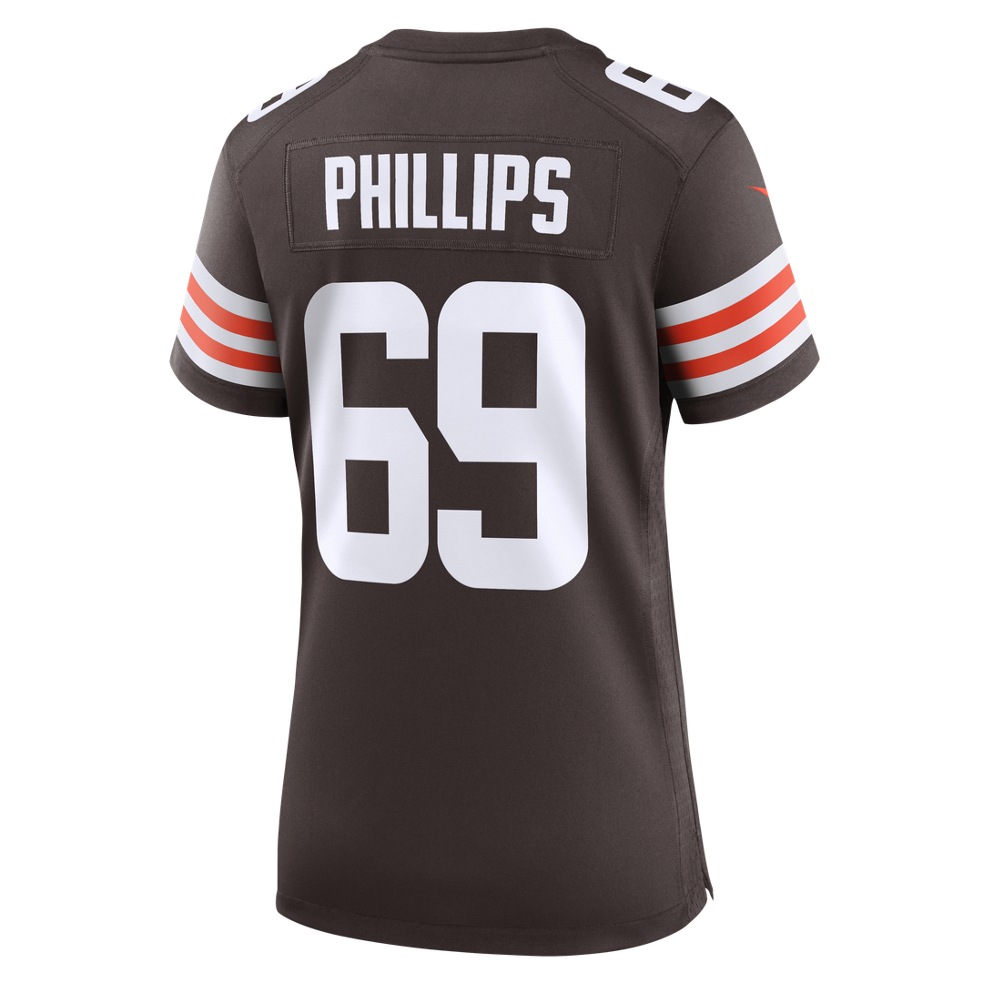 Tyre Phillips Cleveland Browns Nike Women's Team Game Jersey - Brown Official NFL Team Apparel Football Fan Gear