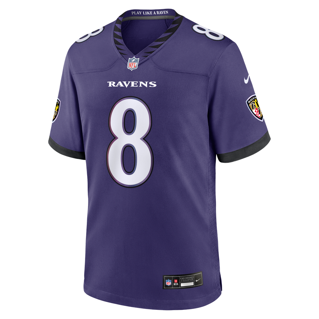 Lamar Jackson Baltimore Ravens Nike Team Game Jersey - Purple Official NFL Team Apparel Football Fan Gear