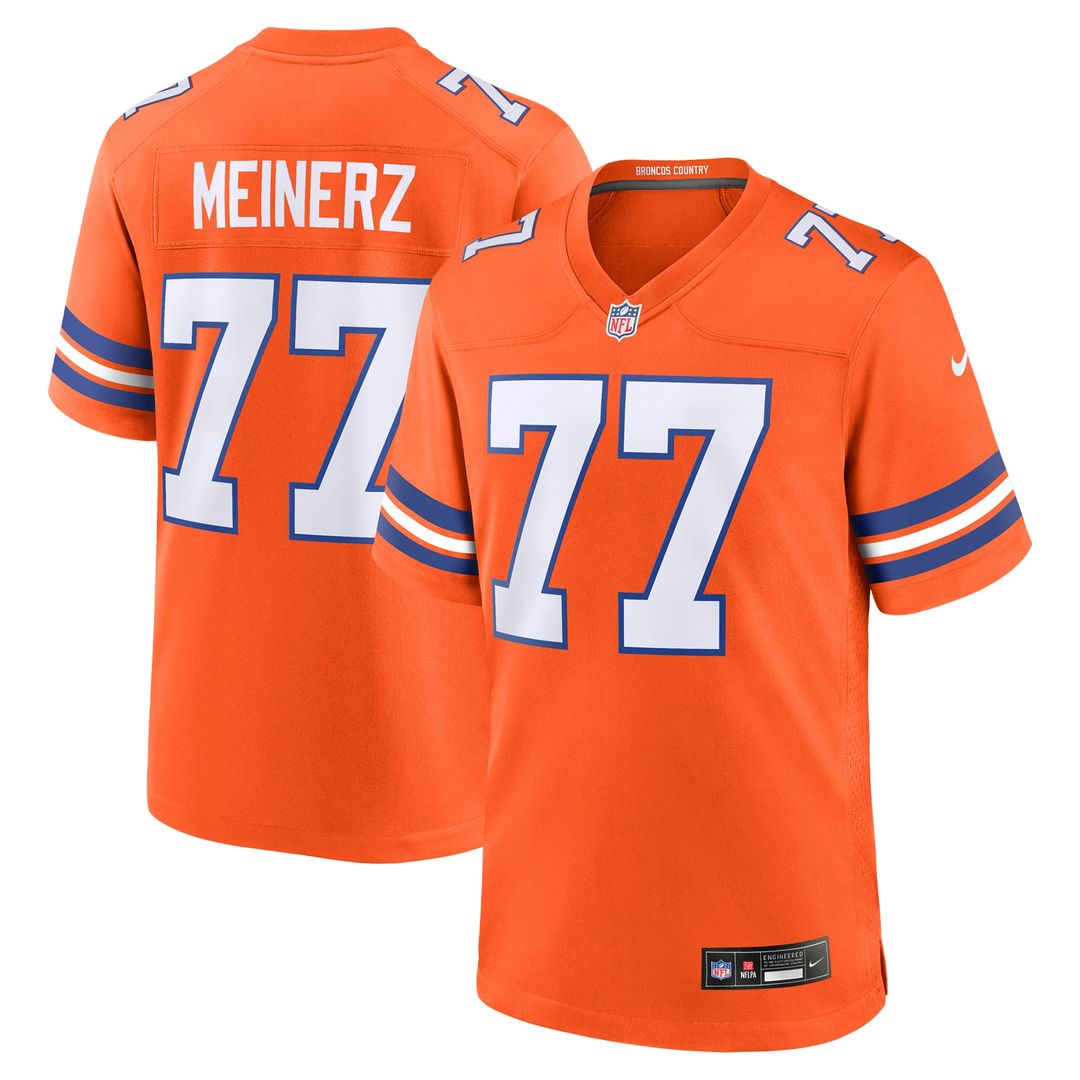 Quinn Meinerz Denver Broncos Nike Alternate Game Jersey - Orange Official NFL Team Apparel Football Fan Gear