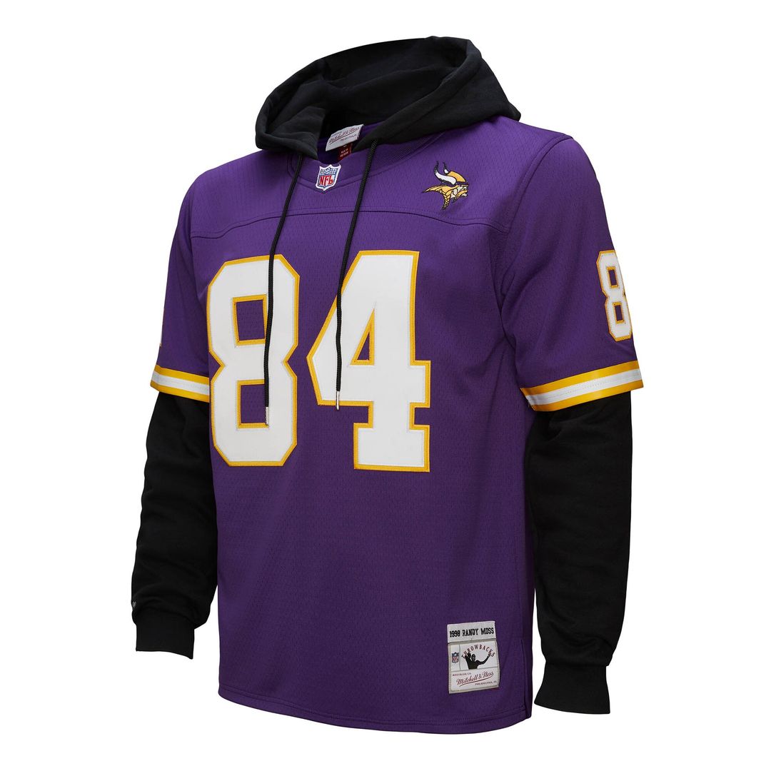 Randy Moss Minnesota Vikings Mitchell & Ness Player Name & Number Hoodie Legacy Jersey - Purple Official NFL Team Apparel Football Fan Gear