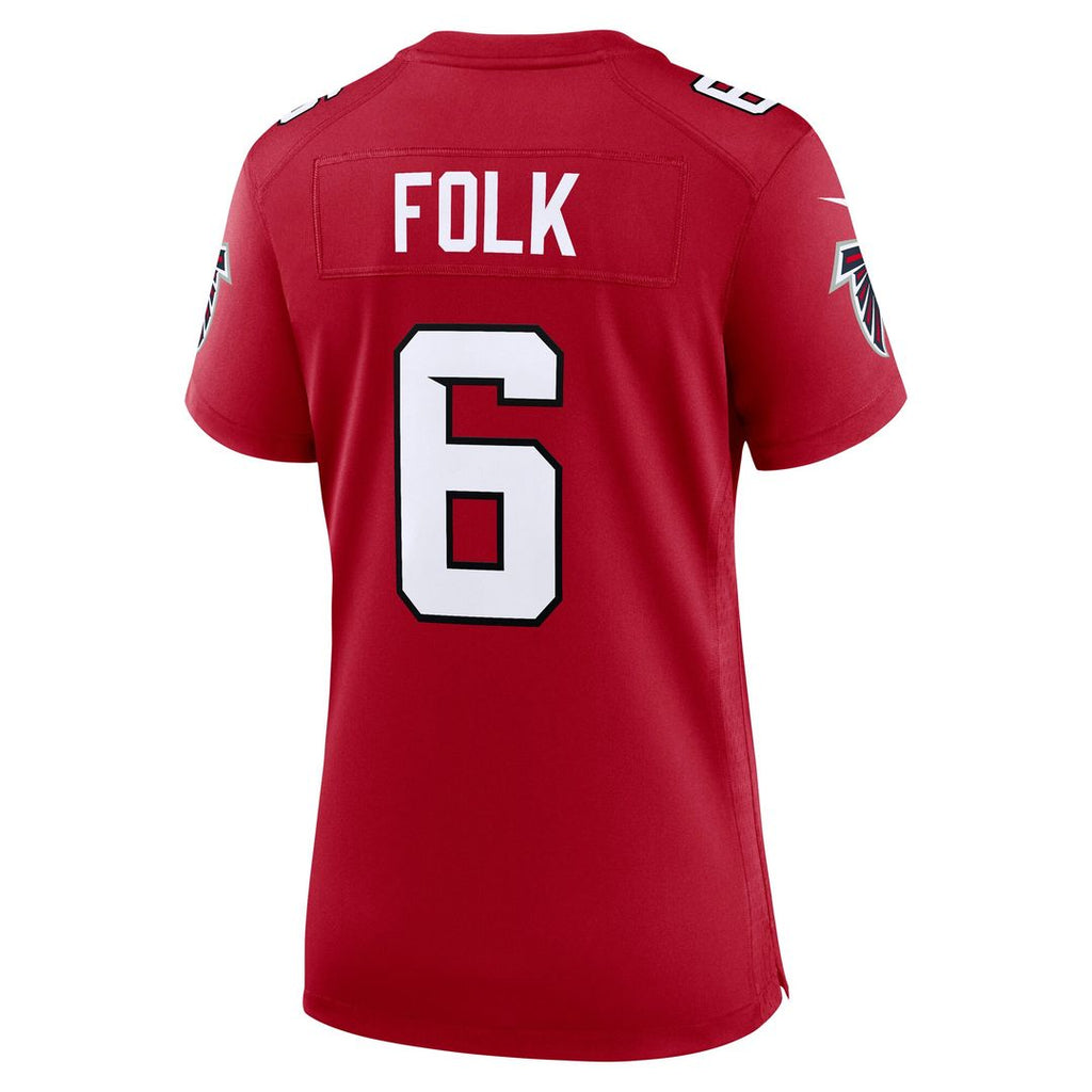 Nick Folk Atlanta Falcons Nike Women's Team Game Jersey - Red Official NFL Team Apparel Football Fan Gear