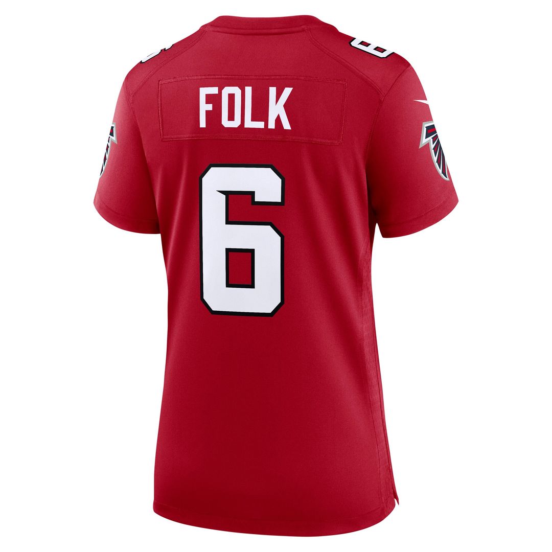 Nick Folk Atlanta Falcons Nike Women's Team Game Jersey - Red Official NFL Team Apparel Football Fan Gear