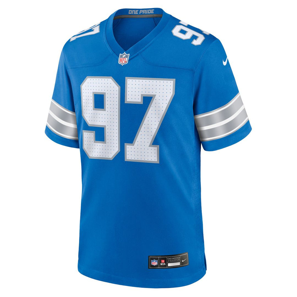 Aidan Hutchinson Detroit Lions Nike Game Jersey - Blue Official NFL Team Apparel Football Fan Gear