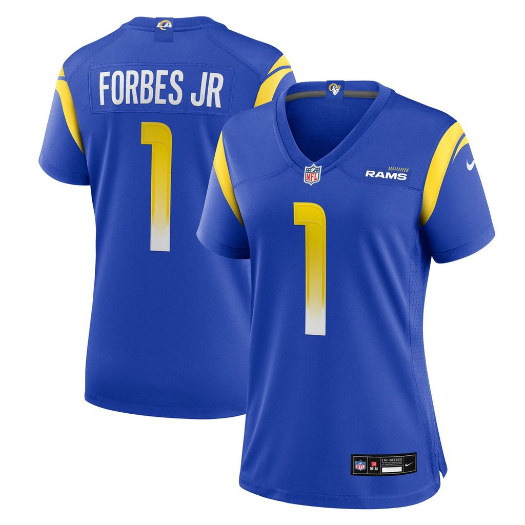 Emmanuel Forbes Jr. Los Angeles Rams Nike Women's Team Game Jersey - Royal Official NFL Team Apparel Football Fan Gear