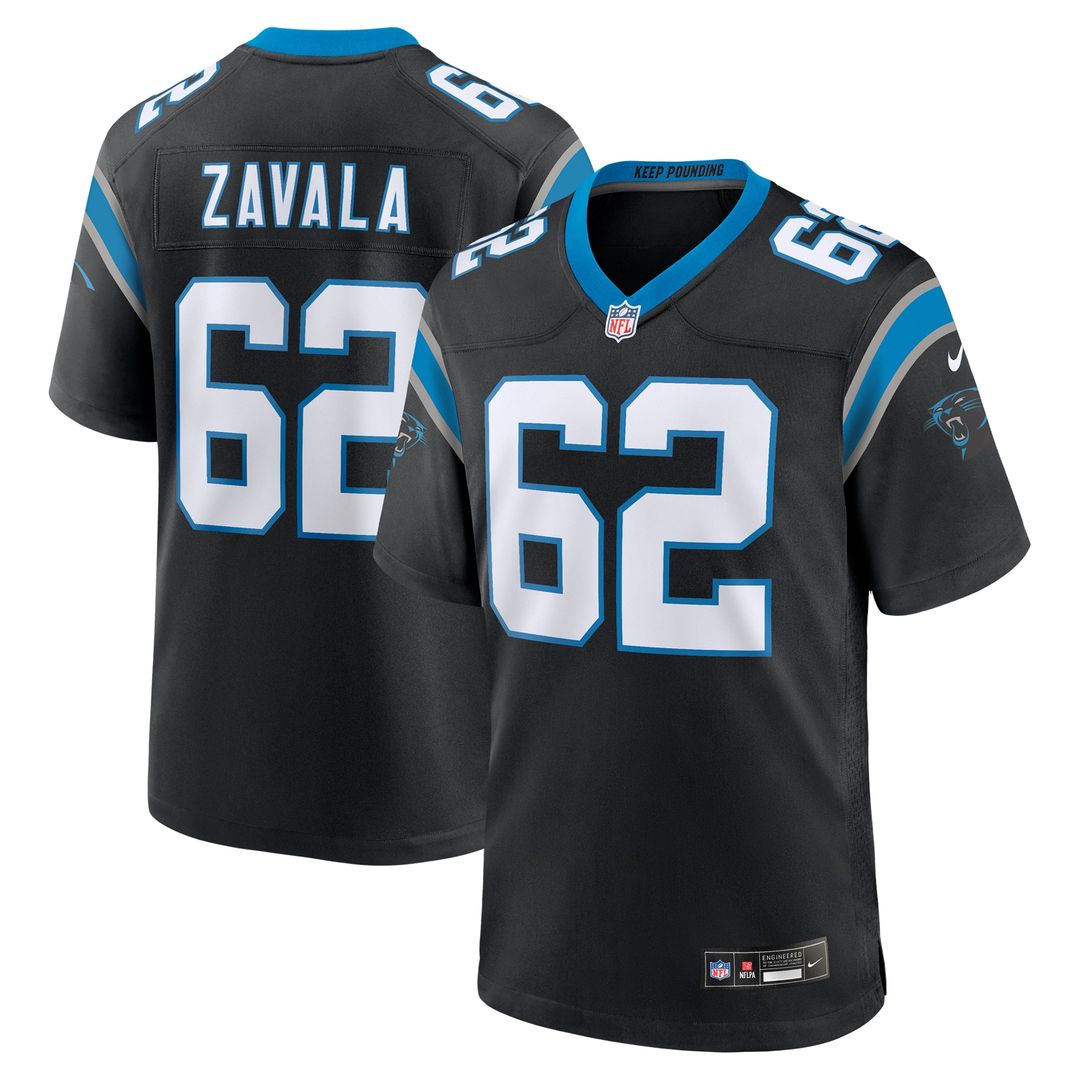 Chandler Zavala Carolina Panthers Nike Game Jersey - Black Official NFL Team Apparel Football Fan Gear