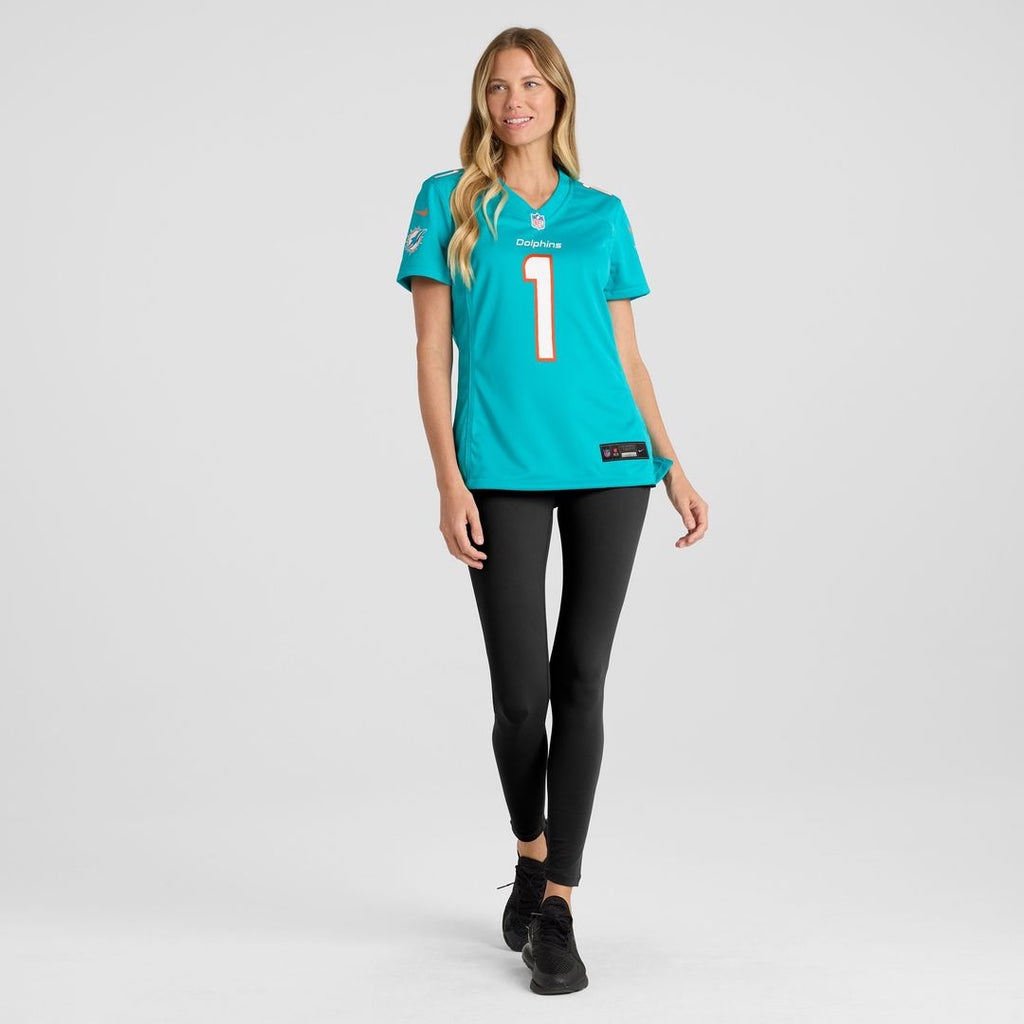 Tua Tagovailoa Miami Dolphins Nike Women's Game Jersey - Aqua Official NFL Team Apparel Football Fan Gear
