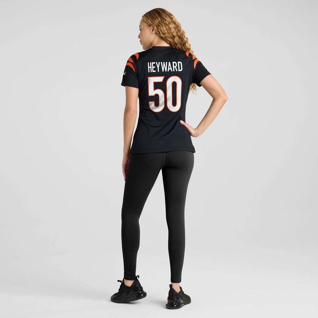 Shaka Heyward Cincinnati Bengals Nike Women's Team Game Jersey - Black Official NFL Team Apparel Football Fan Gear