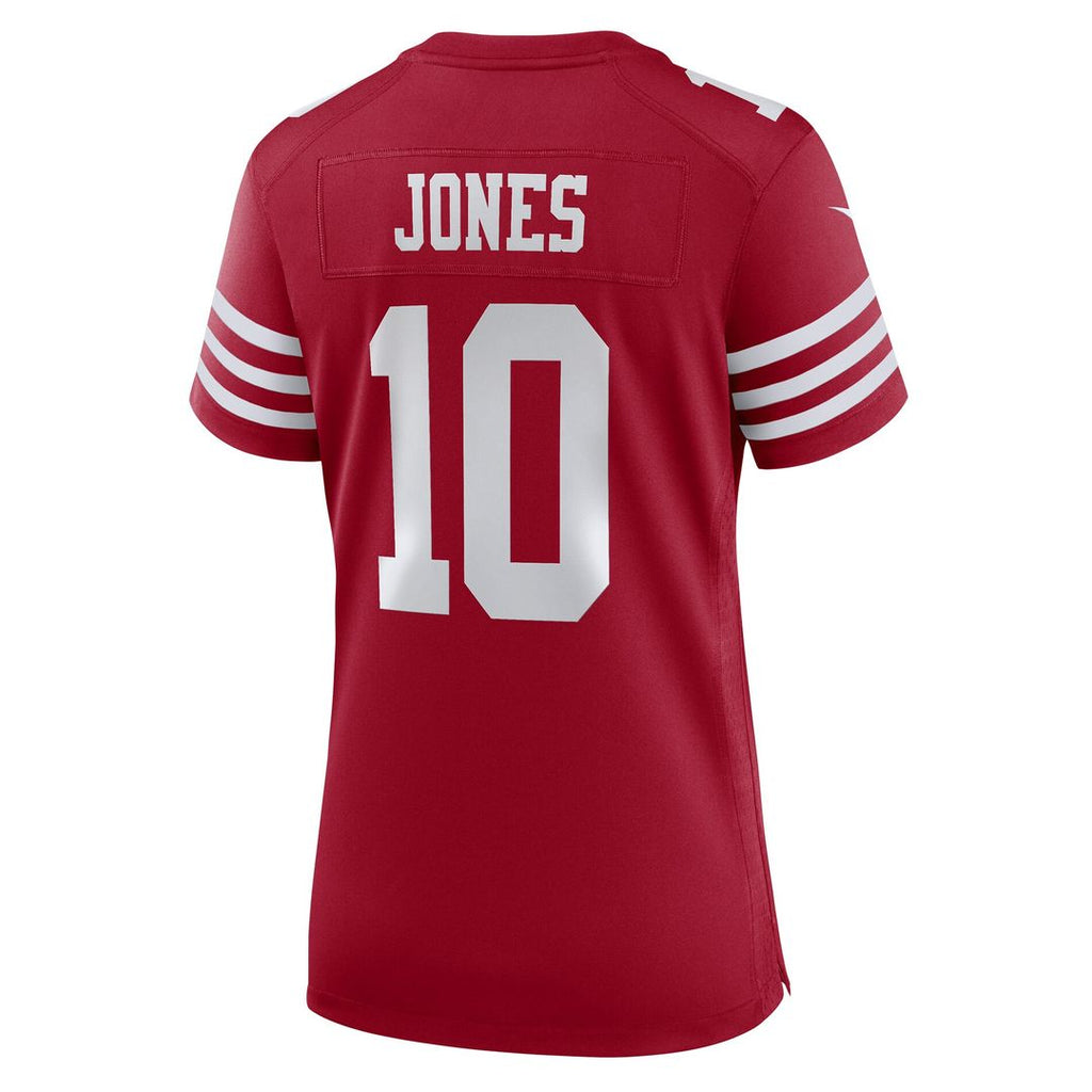 Mac Jones San Francisco 49ers Nike Women's Team Game Jersey - Scarlet Official NFL Team Apparel Football Fan Gear