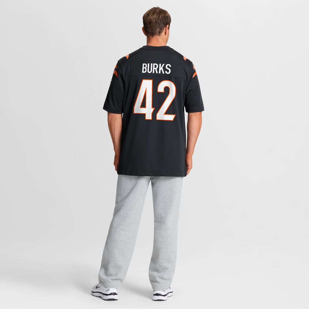 Oren Burks Cincinnati Bengals Nike Team Game Jersey - Black Official NFL Team Apparel Football Fan Gear