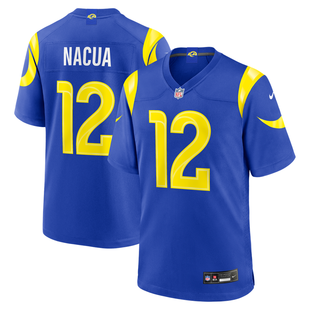 Puka Nacua Los Angeles Rams Nike Team Game Player Jersey - Royal Official NFL Team Apparel Football Fan Gear