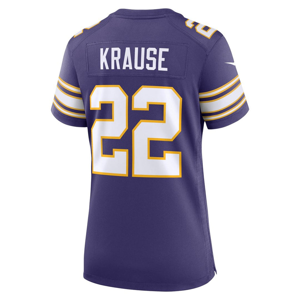 Paul Krause Minnesota Vikings Nike Women's Classic Retired Player Jersey - Purple Official NFL Team Apparel Football Fan Gear