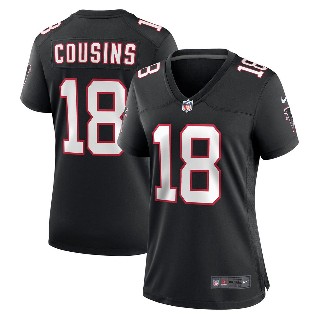 Kirk Cousins Atlanta Falcons Nike Women's Alternate Game Jersey - Black Official NFL Team Apparel Football Fan Gear