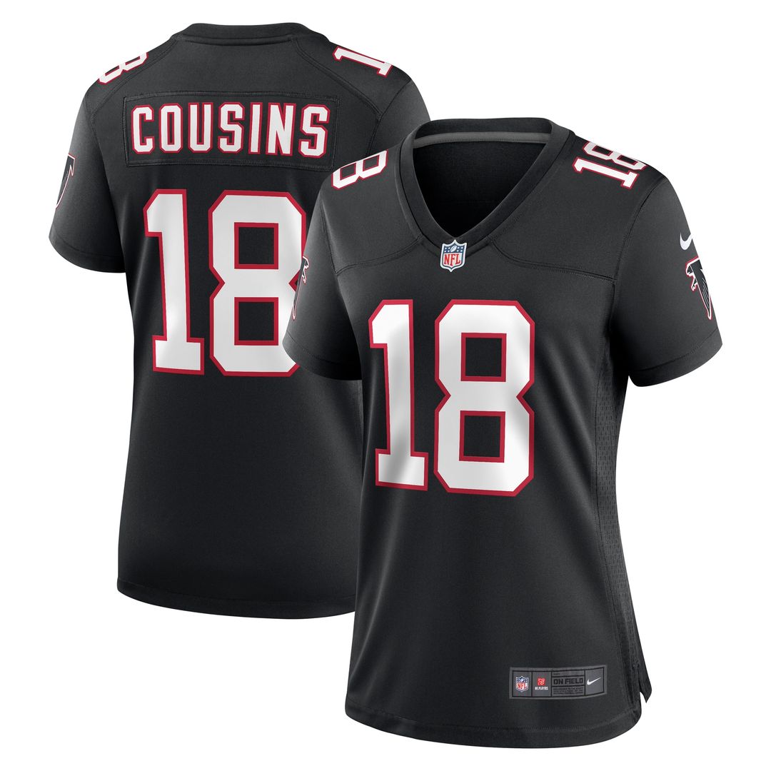 Kirk Cousins Atlanta Falcons Nike Women's Alternate Game Jersey - Black Official NFL Team Apparel Football Fan Gear