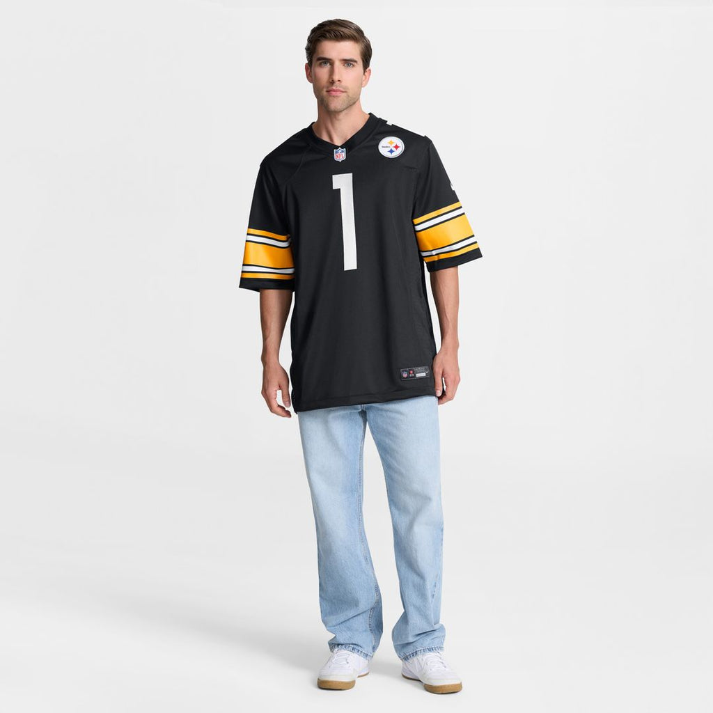 Number 1 Dad Pittsburgh Steelers Nike Game Jersey - Black Official NFL Team Apparel Football Fan Gear