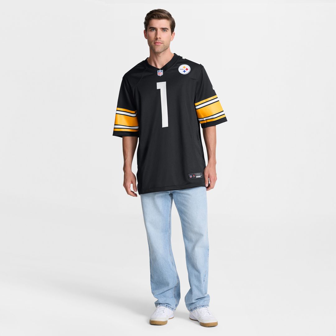 Number 1 Dad Pittsburgh Steelers Nike Game Jersey - Black Official NFL Team Apparel Football Fan Gear
