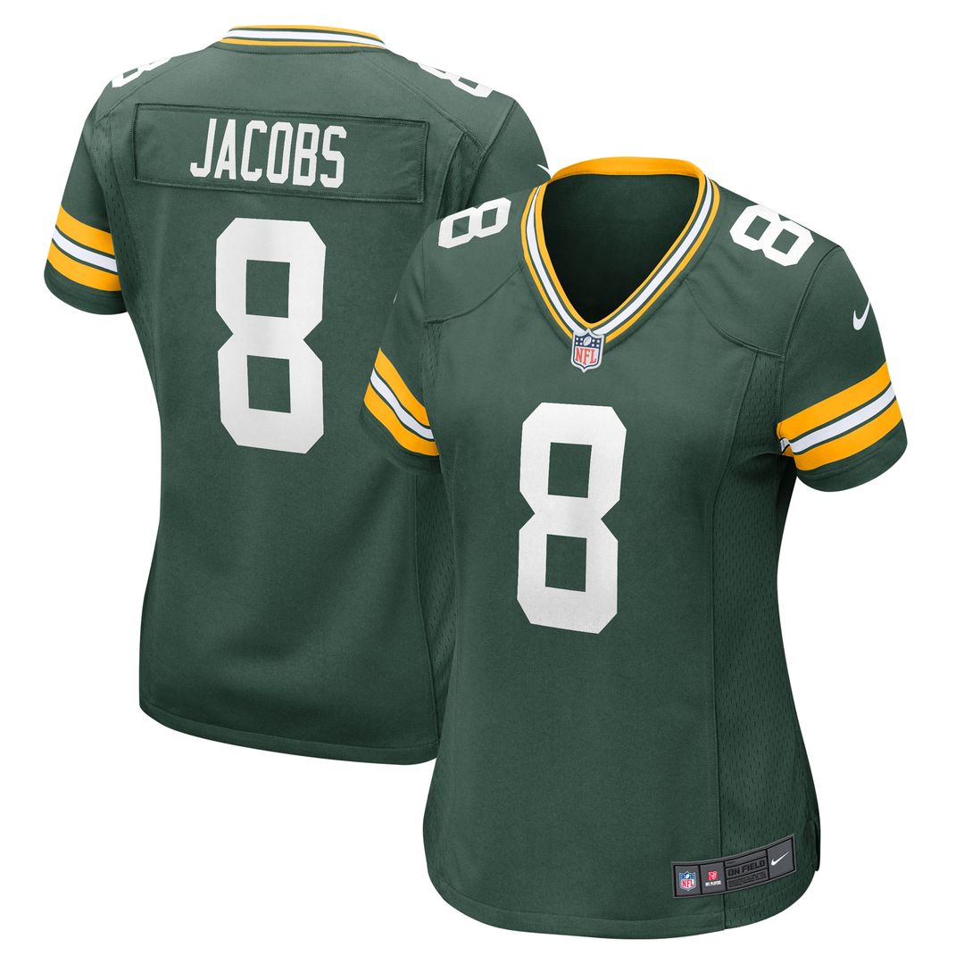 Josh Jacobs Green Bay Packers Nike Women's Team Game Jersey - Green Official NFL Team Apparel Football Fan Gear