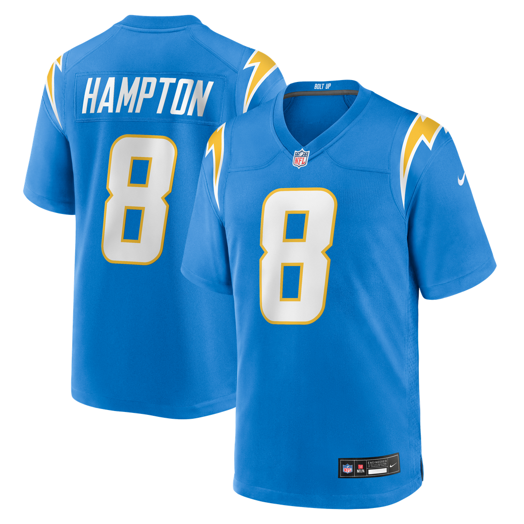 Omarion Hampton Los Angeles Chargers Nike Team Game Jersey - Powder Blue Official NFL Team Apparel Football Fan Gear