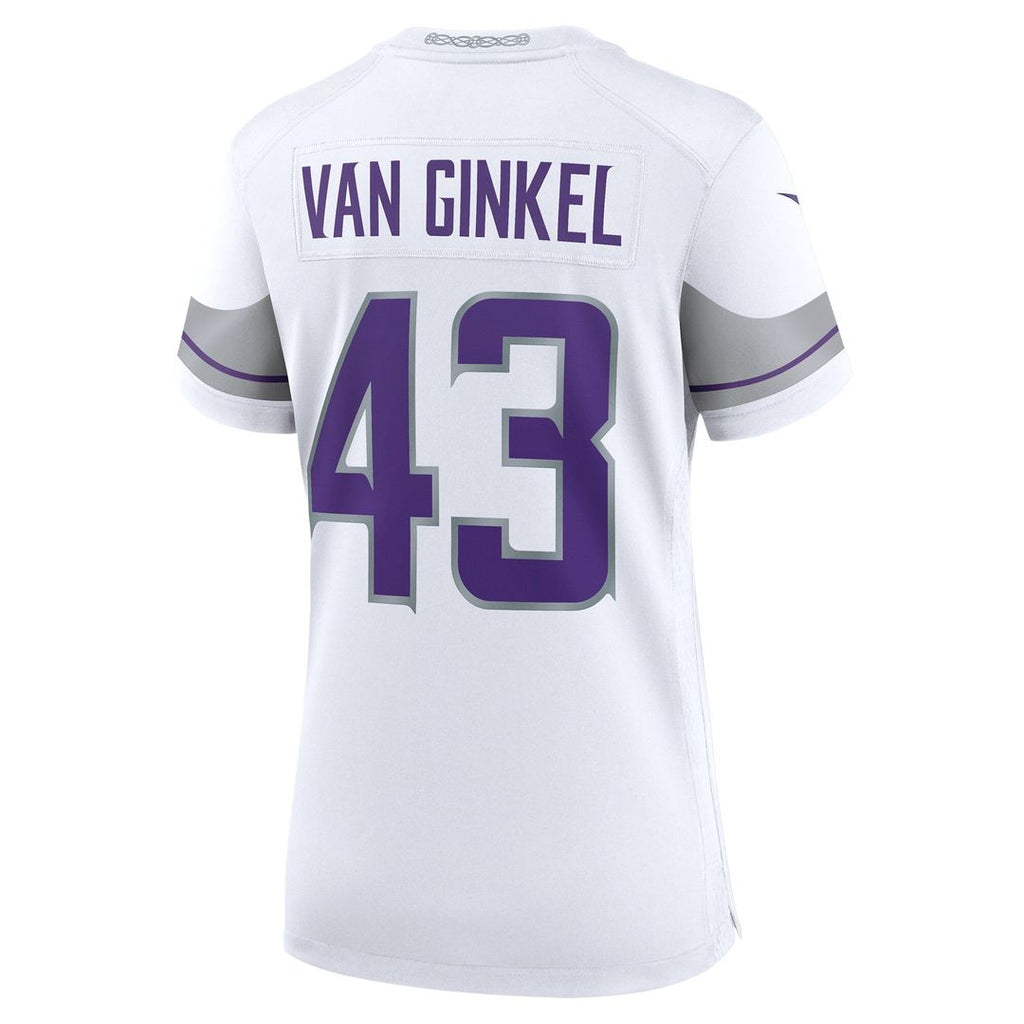 Andrew Van Ginkel Minnesota Vikings Nike Women's Alternate Game Jersey - White Official NFL Team Apparel Football Fan Gear