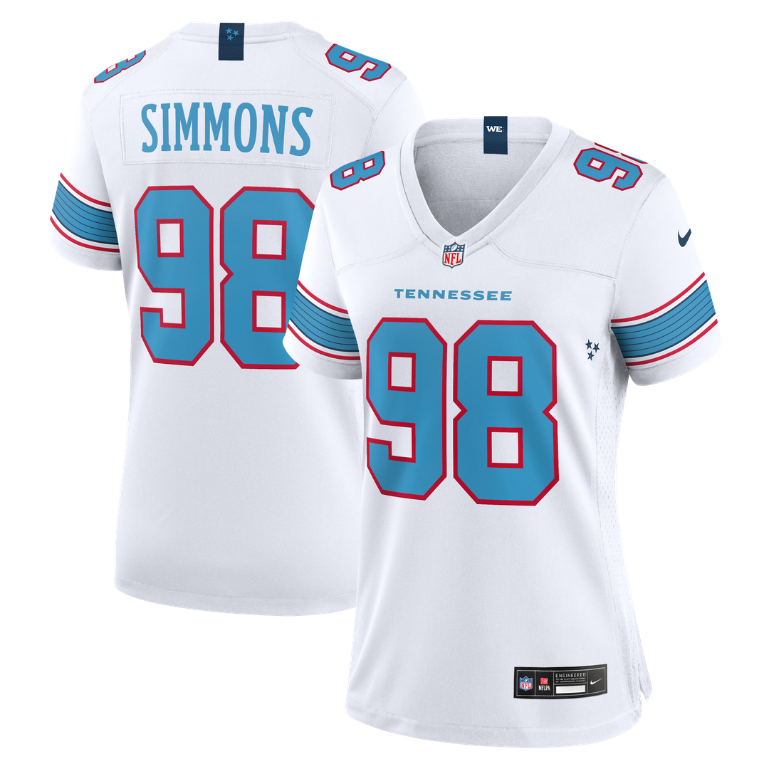 Jeffery Simmons Tennessee Titans Nike Women's Game Jersey - Light Blue Official NFL Team Apparel Football Fan Gear