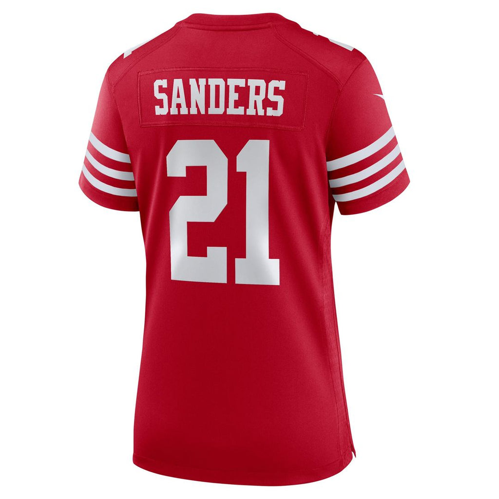 Deion Sanders San Francisco 49ers Nike Women's Retired Player Game Jersey - Scarlet Official NFL Team Apparel Football Fan Gear