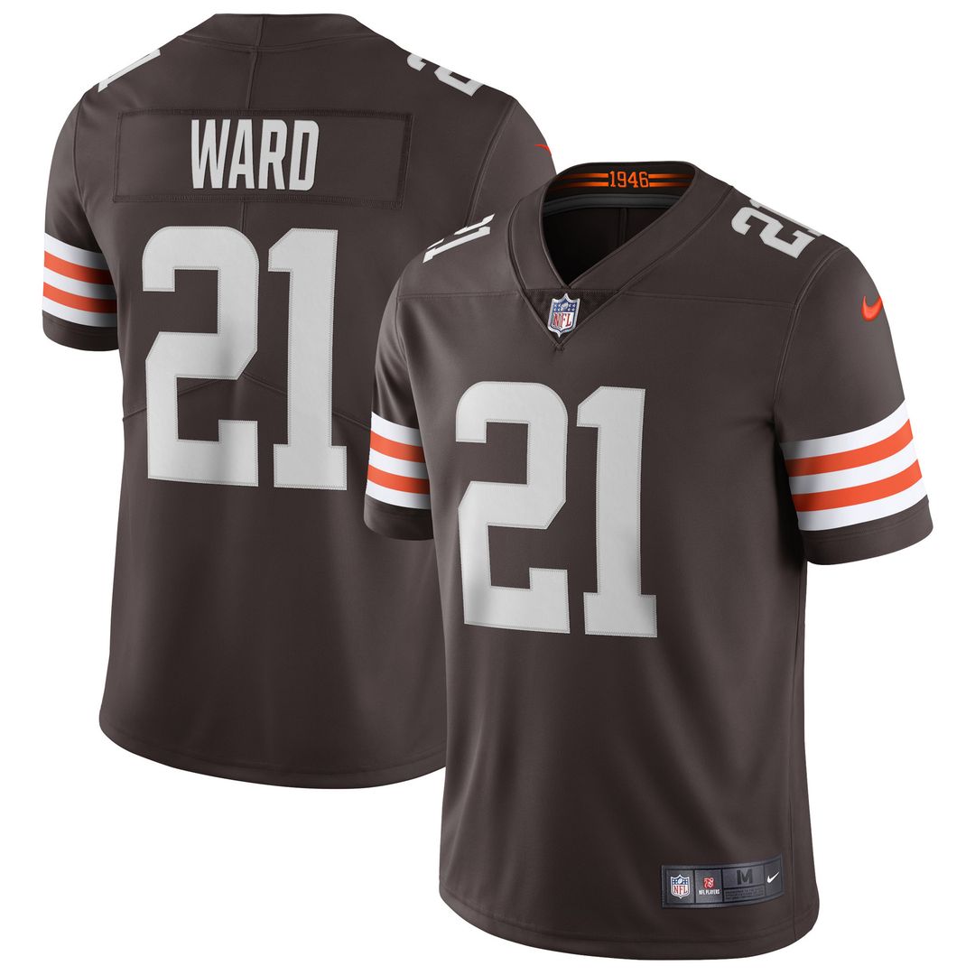 Denzel Ward Cleveland Browns Nike Vapor Limited Jersey - Brown Official NFL Team Apparel Football Fan Gear