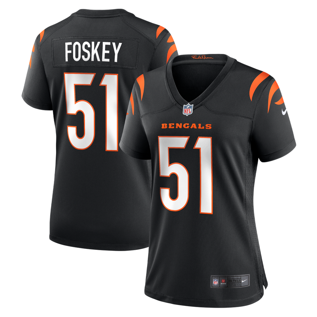 Isaiah Foskey Cincinnati Bengals Nike Women's Team Game Jersey - Black Official NFL Team Apparel Football Fan Gear