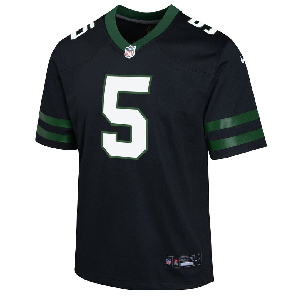 Garrett Wilson New York Jets Nike Youth Game Jersey - Black Official NFL Team Apparel Football Fan Gear