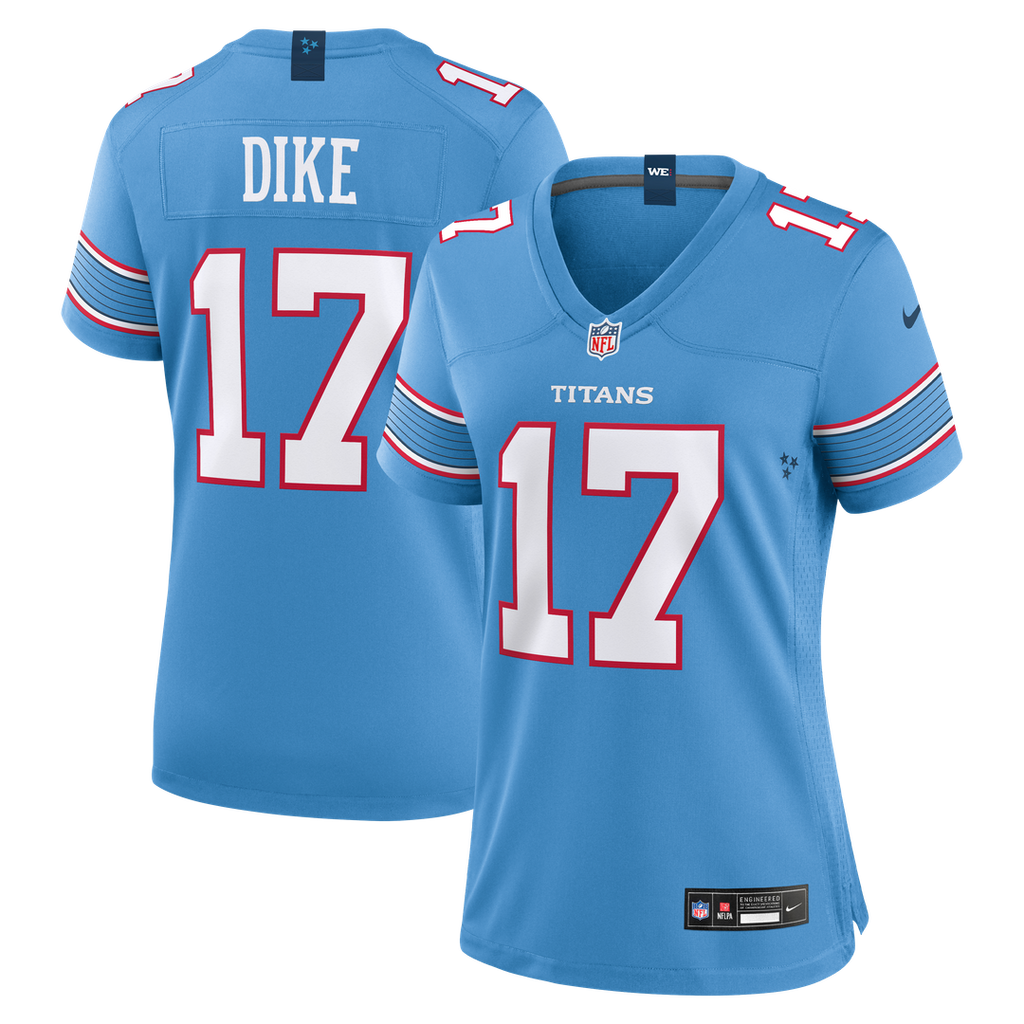 Chimere Dike Tennessee Titans Nike Women's Team Game Jersey - Light Blue Official NFL Team Apparel Football Fan Gear