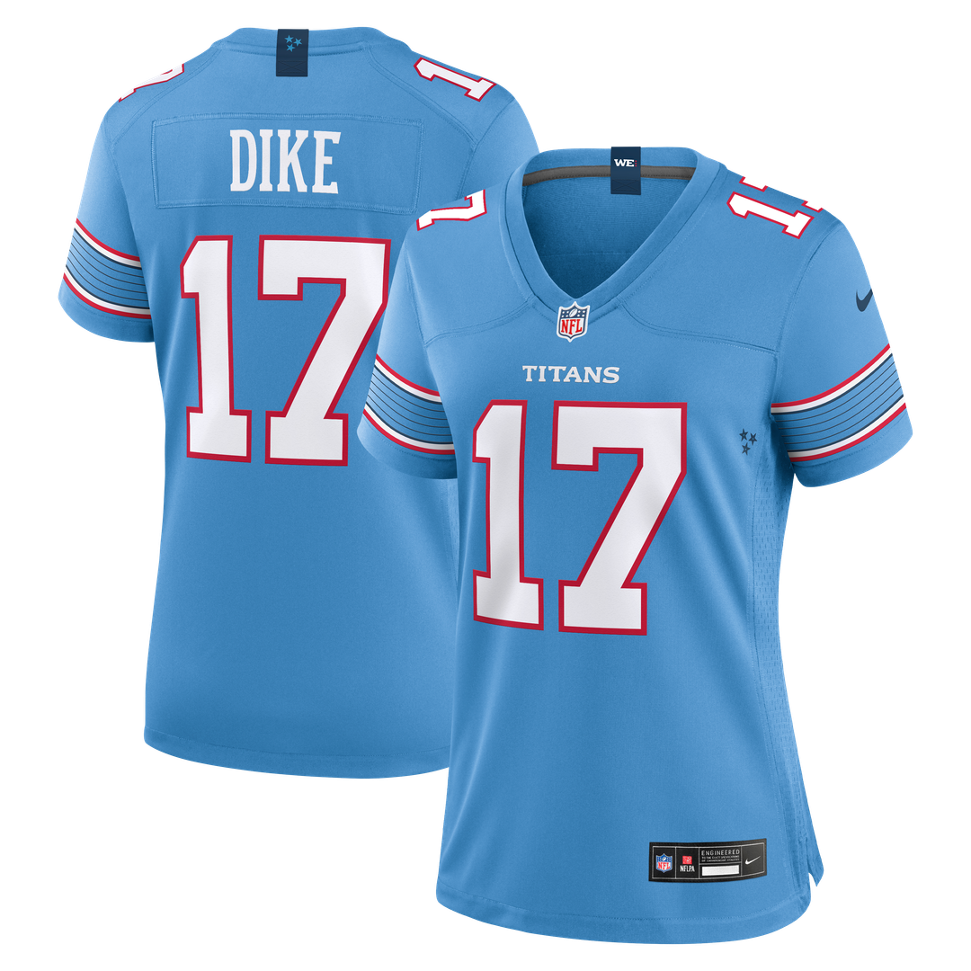 Chimere Dike Tennessee Titans Nike Women's Team Game Jersey - Light Blue Official NFL Team Apparel Football Fan Gear