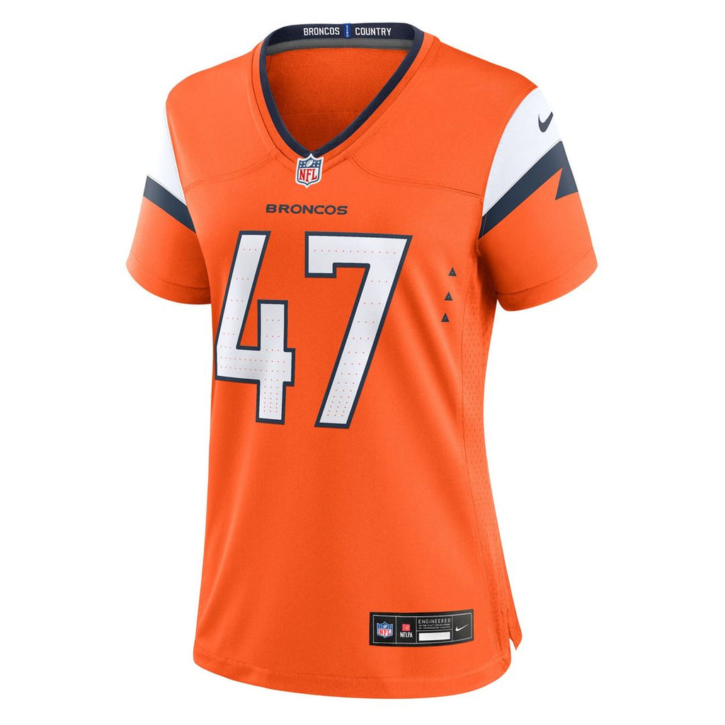 Karene Reid Denver Broncos Nike Women's Team Game Jersey - Orange Official NFL Team Apparel Football Fan Gear