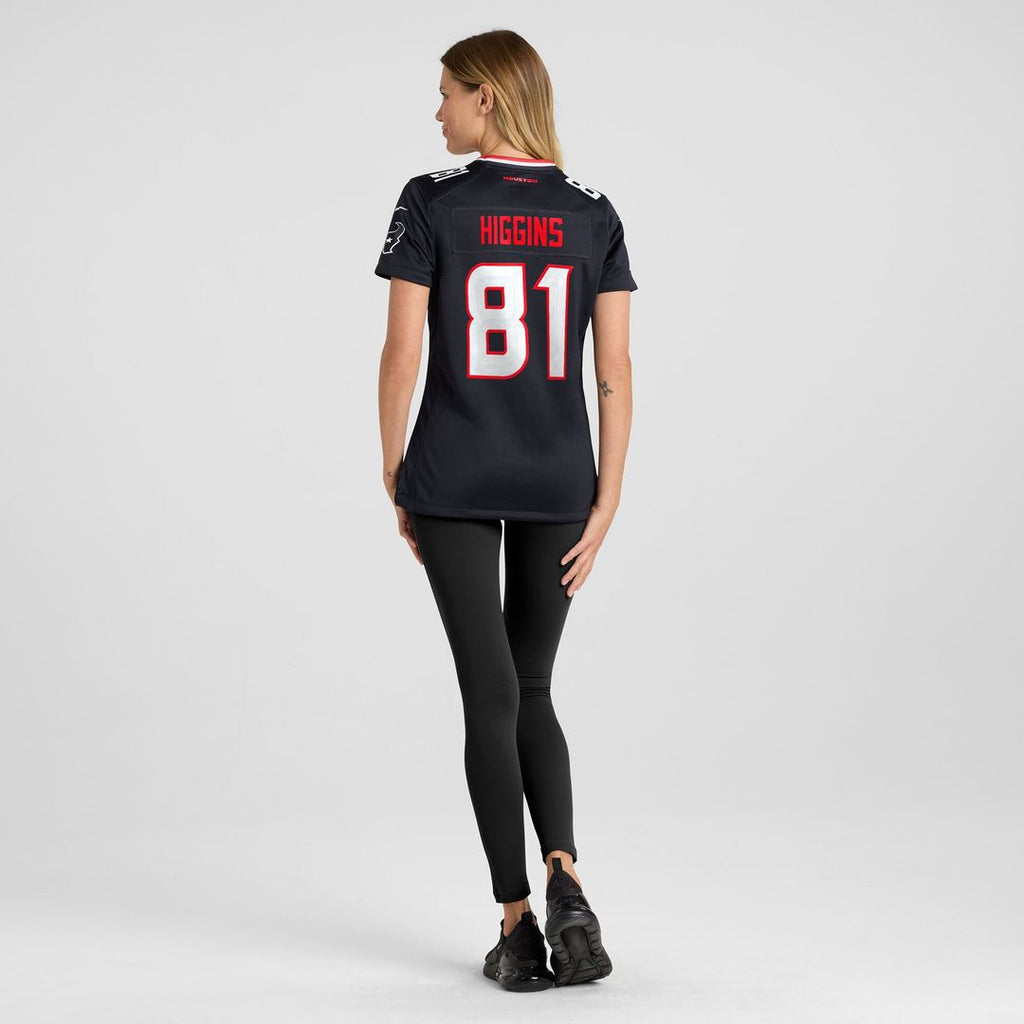 Jayden Higgins Houston Texans Nike Women's Game Jersey - Navy Official NFL Team Apparel Football Fan Gear