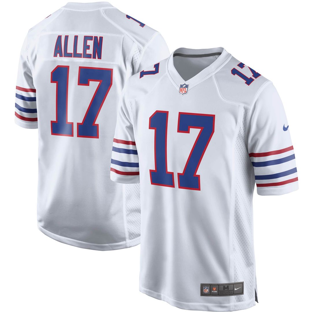 Josh Allen Buffalo Bills Nike Alternate Game Player Jersey - White Official NFL Team Apparel Football Fan Gear