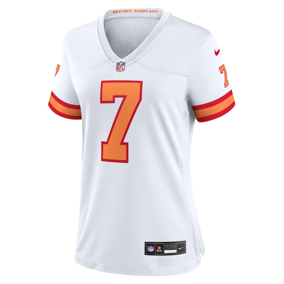 Bucky Irving '76 Tampa Bay Buccaneers Nike Women's Game Jersey - White Official NFL Team Apparel Football Fan Gear