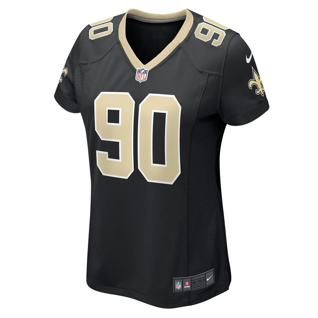Bryan Bresee New Orleans Saints Nike Women's Game Jersey - Black Official NFL Team Apparel Football Fan Gear