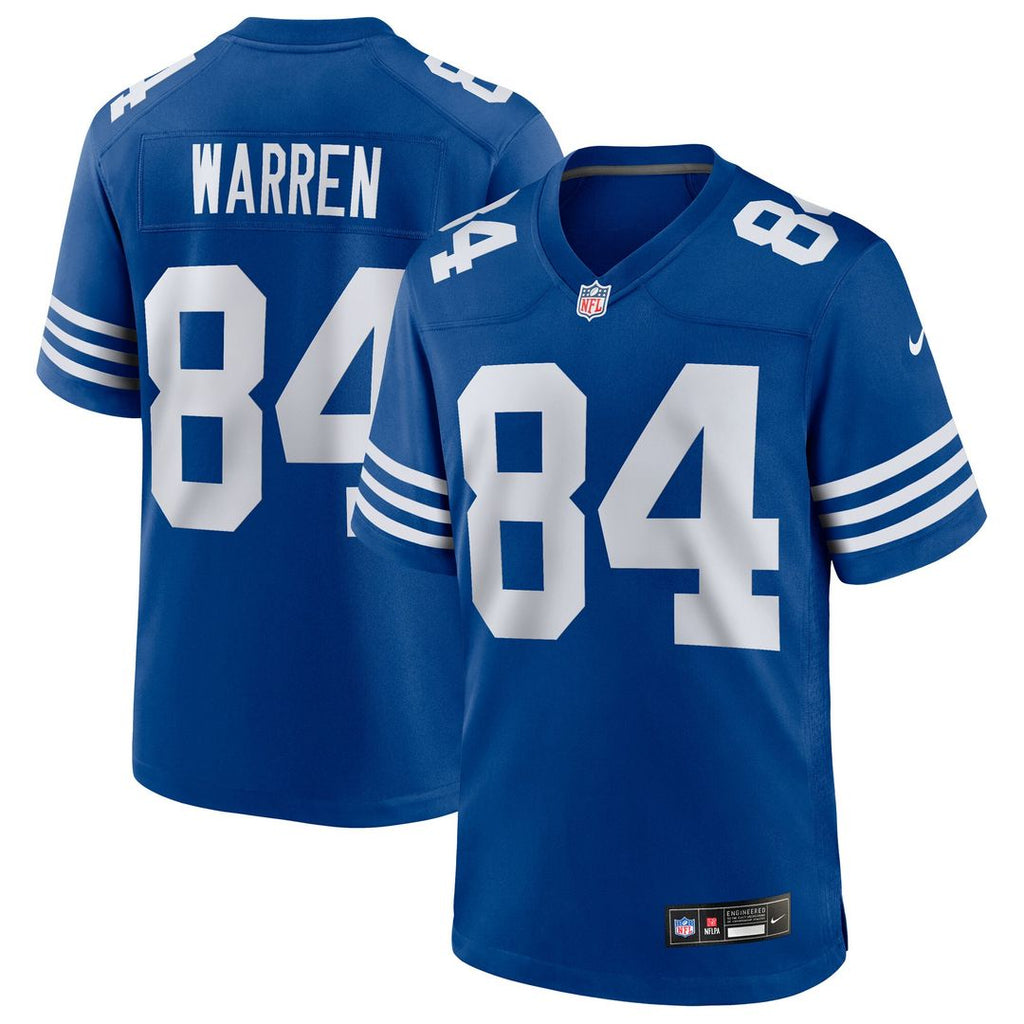 Tyler Warren Indianapolis Colts Nike Alternate Game Jersey - Royal Official NFL Team Apparel Football Fan Gear
