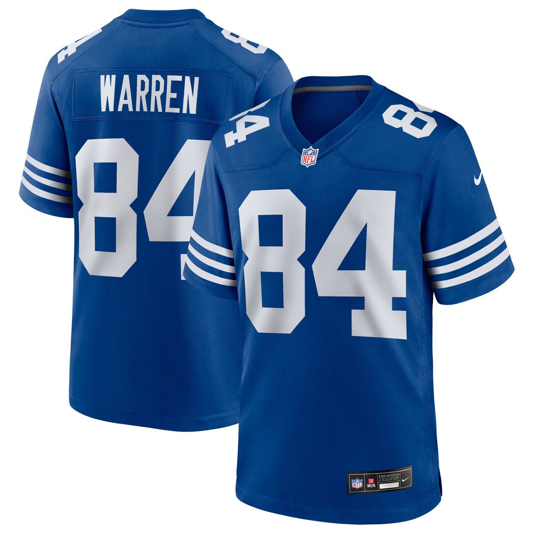 Tyler Warren Indianapolis Colts Nike Alternate Game Jersey - Royal Official NFL Team Apparel Football Fan Gear