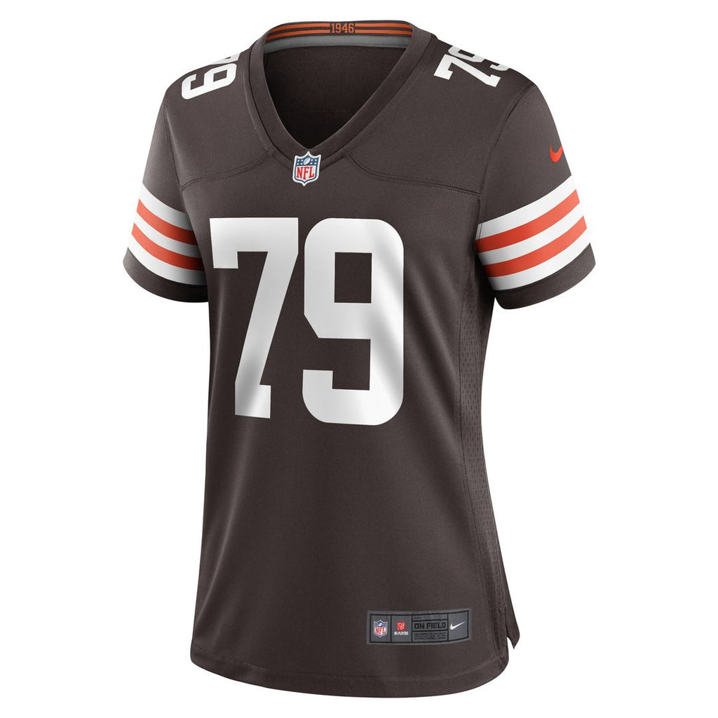 Dawand Jones Cleveland Browns Nike Women's Team Game Jersey - Brown Official NFL Team Apparel Football Fan Gear