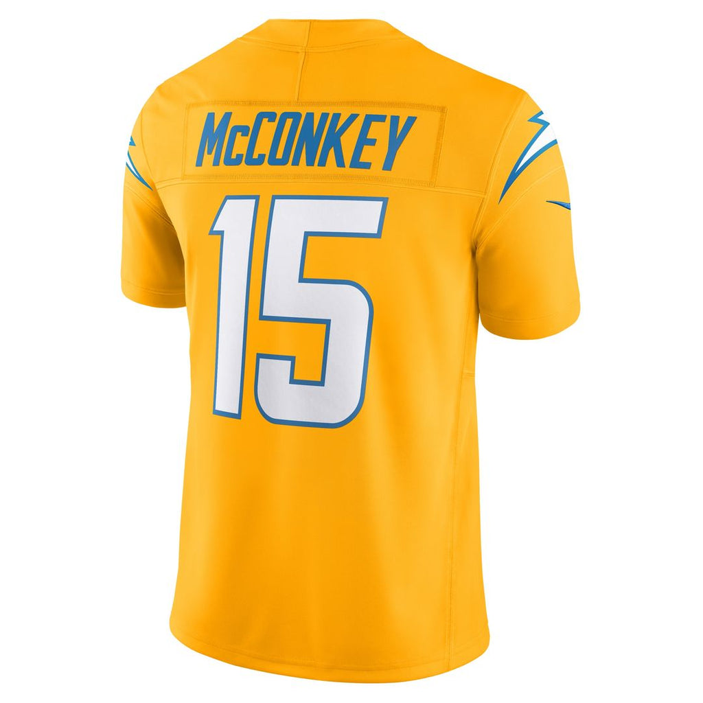Ladd McConkey Los Angeles Chargers Nike Alternate Charger Power Vapor F.U.S.E. Limited Jersey - Gold Official NFL Team Apparel Football Fan Gear