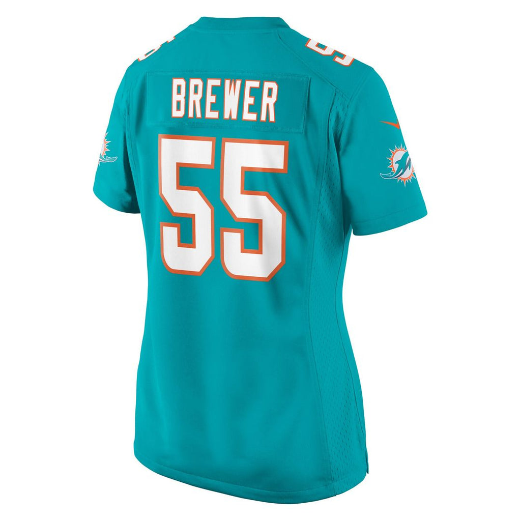 Aaron Brewer Miami Dolphins Nike Women's Game Jersey - Aqua Official NFL Team Apparel Football Fan Gear