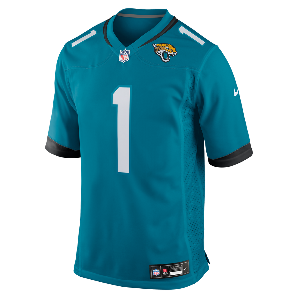 Number 1 Dad Jacksonville Jaguars Nike Game Jersey - Teal Official NFL Team Apparel Football Fan Gear