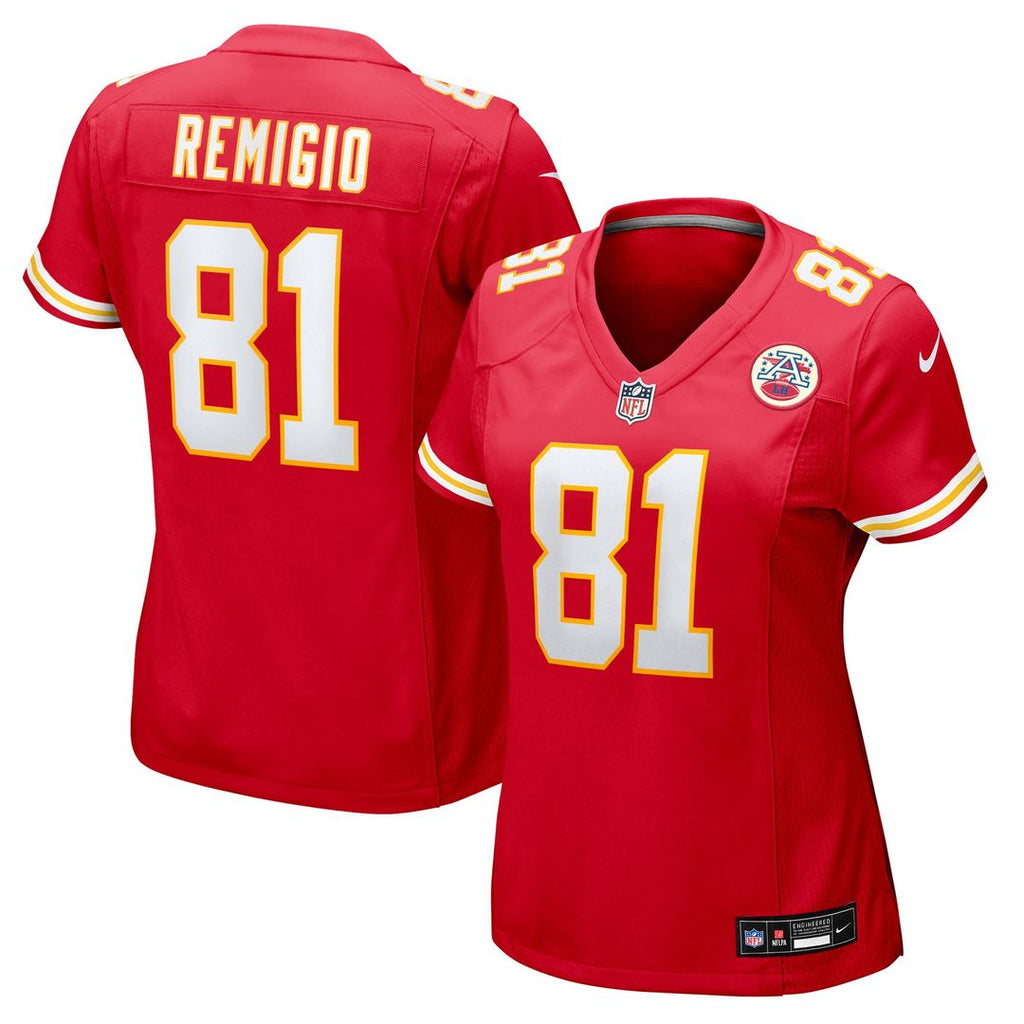 Nikko Remigio Kansas City Chiefs Nike Women's Team Game Jersey - Red Official NFL Team Apparel Football Fan Gear
