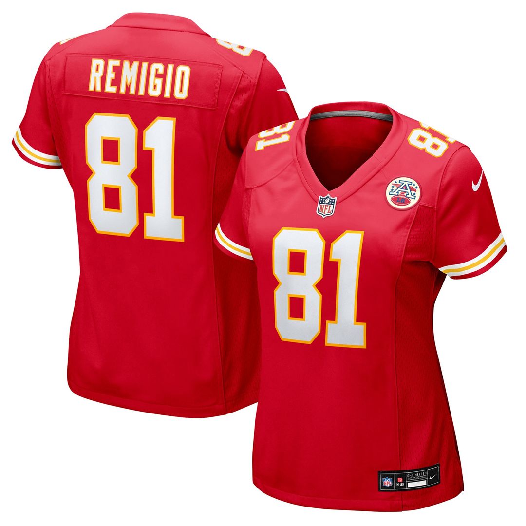 Nikko Remigio Kansas City Chiefs Nike Women's Team Game Jersey - Red Official NFL Team Apparel Football Fan Gear