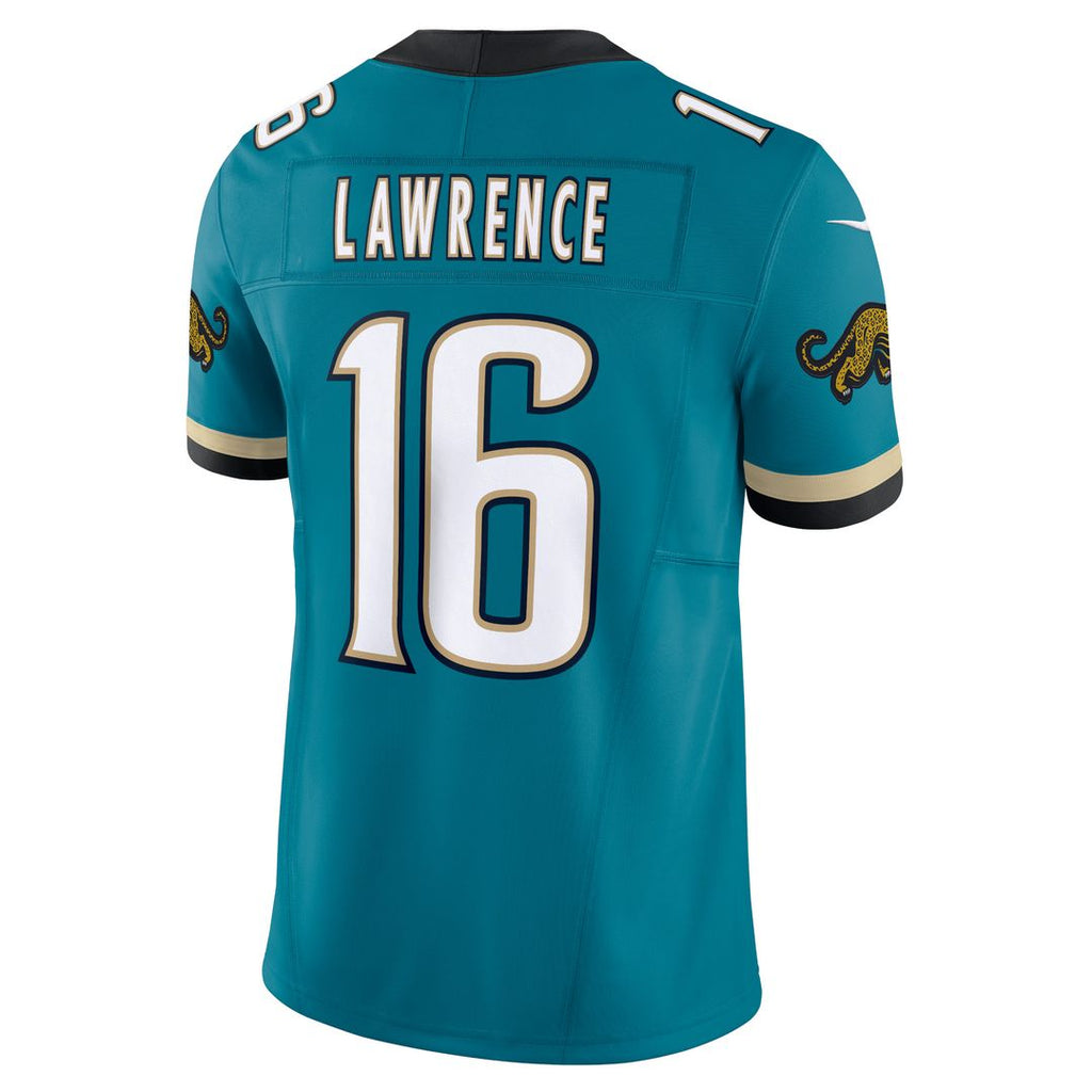 Trevor Lawrence Jacksonville Jaguars Nike Prowler Throwback Vapor F.U.S.E. Limited Jersey - Teal Official NFL Team Apparel Football Fan Gear