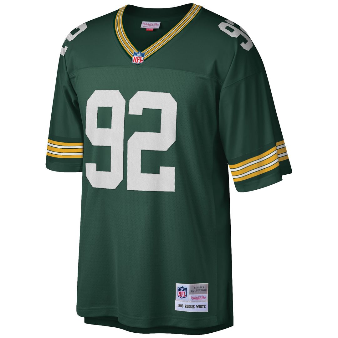 Reggie White Green Bay Packers Mitchell & Ness Big & Tall 1996 Retired Player Replica Jersey - Green Official NFL Team Apparel Football Fan Gear